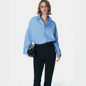 Zara Black High Waisted Trousers